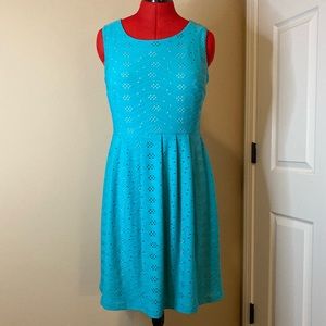 Turquoise Eyelet Dress